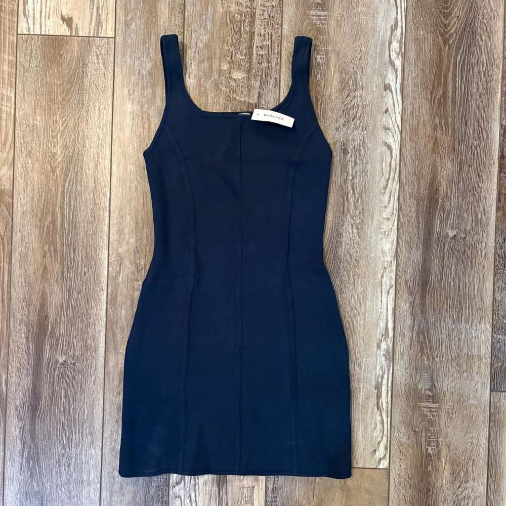 NWT Aritzia Babaton Sculpt Knit Bustier Mini Dress Total Eclipse S